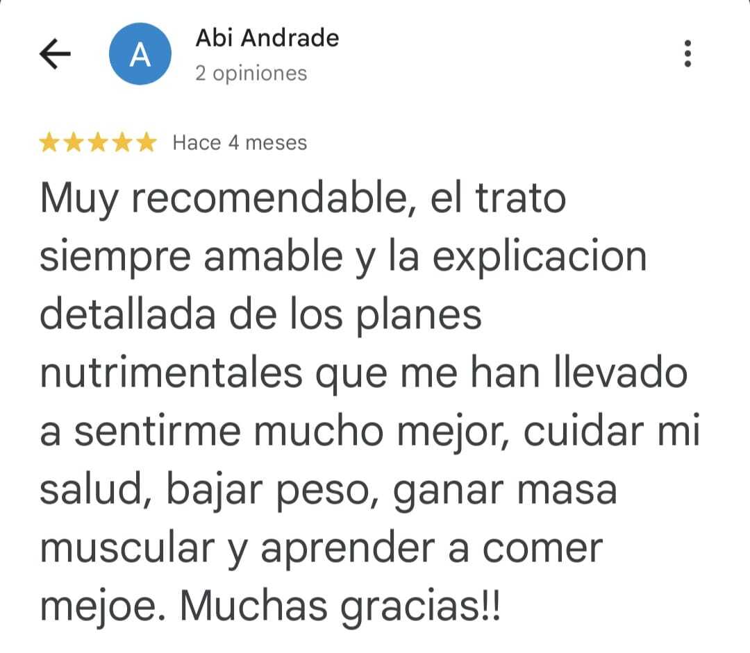 Mensaje de una paciente de la Dra. Rosario Rojas